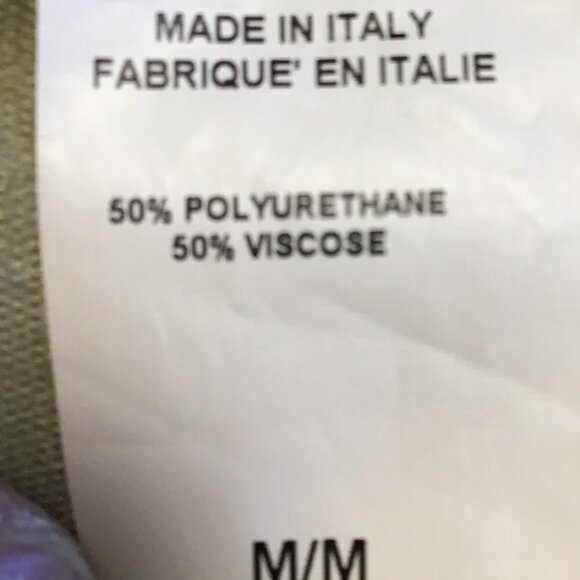 Luna Allegra Tan Italian Faux Leather Joggers With Pockets Size M - Picture 9 of 9